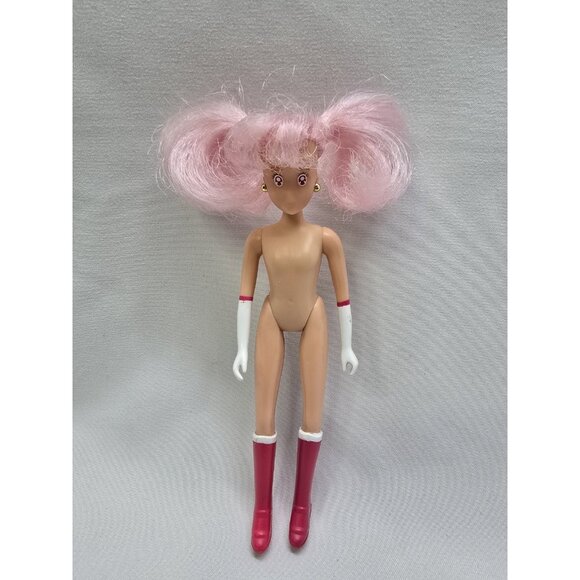 1997 SAILOR MOON CHIBI MOON CHIBIUSA RINI 5" DOLL PINK HAIR BANDAI IRWIN TOYS - Picture 4 of 14